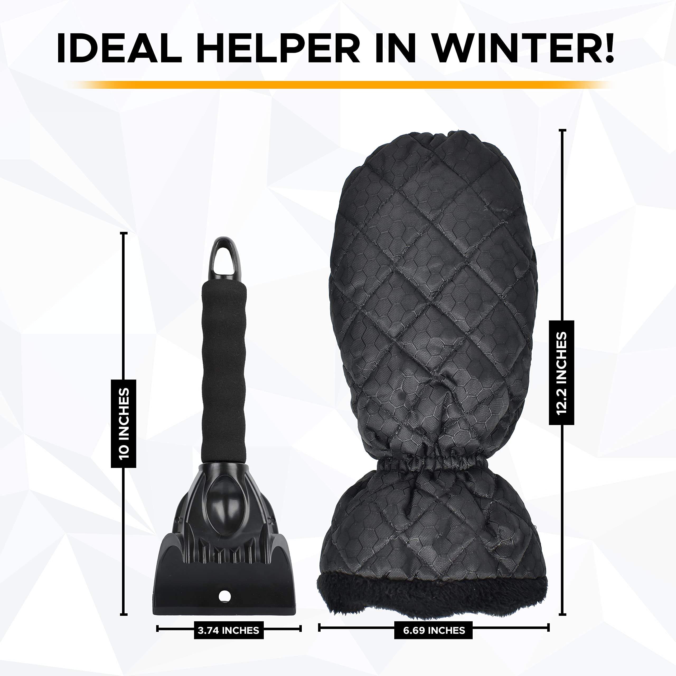 Waterproof Warm Non-slip Blade Winter Snow Removal Ice Tool Non Scratch Car Window Cleaning Scraper