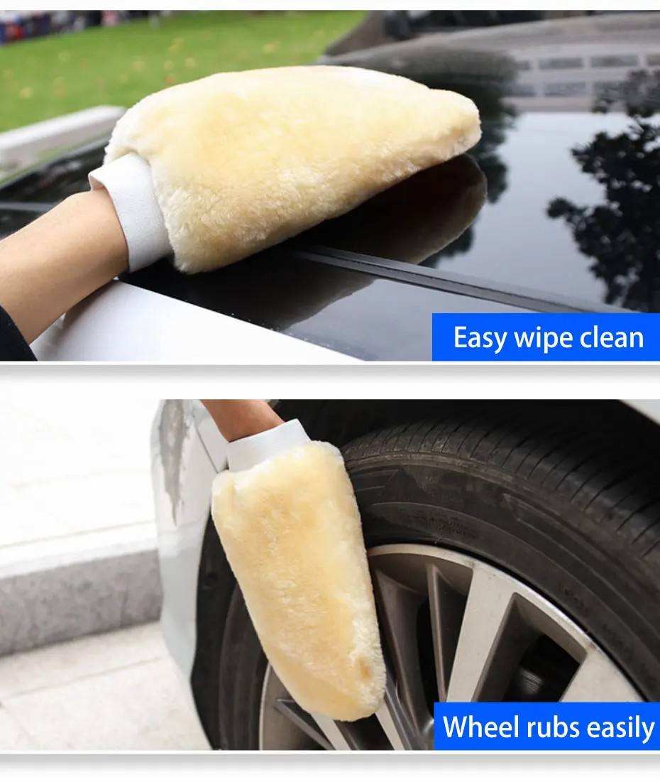 Waterproof Car Wash Microfiber Gloves Soft Thickened Wool Plush Car Cleaning Mitt Double-faced Glove Car Wash Supplies