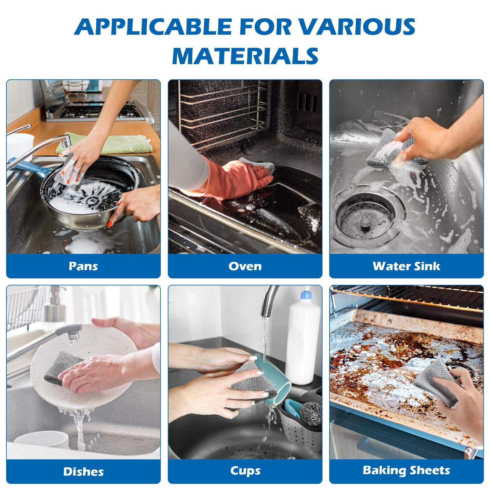 Multipurpose Universal Wire Brush Pot Wet And Dry Cleaning Cloth Aluminum Foil Wire Household Oil Cleaning Mesh Cloth