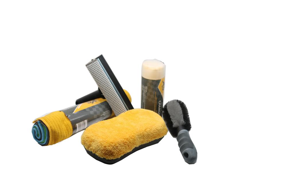 supplies microfiber car limpieza cleaning set with towel sponge brush