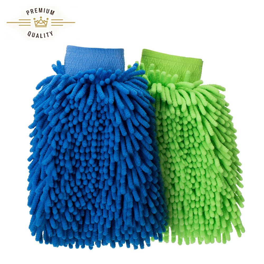 Multi-purpose microfiber car wash mitt