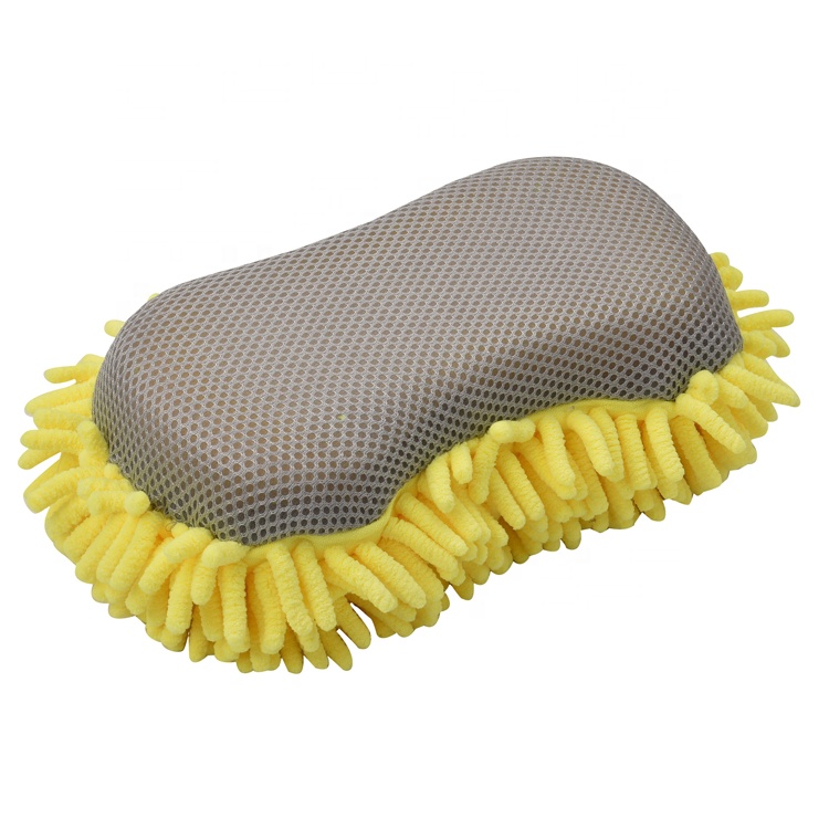 Factory custom microfiber washing chenille cleaning wholesale car sponge