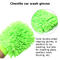 portable car wash cleaning set with microfiber mitt sponge brush duster