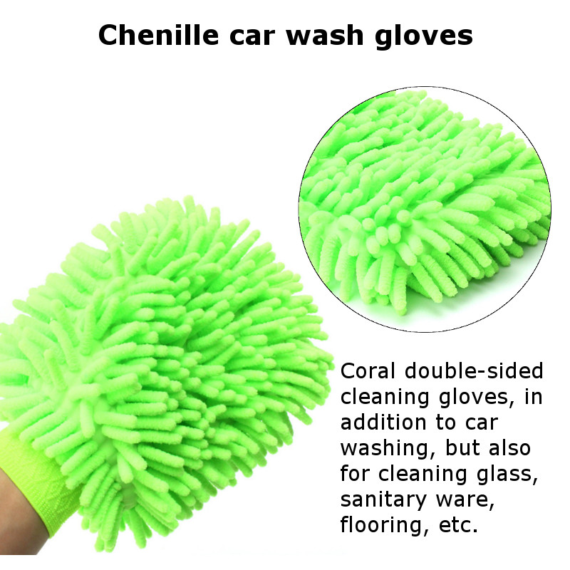 portable car wash cleaning set with microfiber mitt sponge brush duster