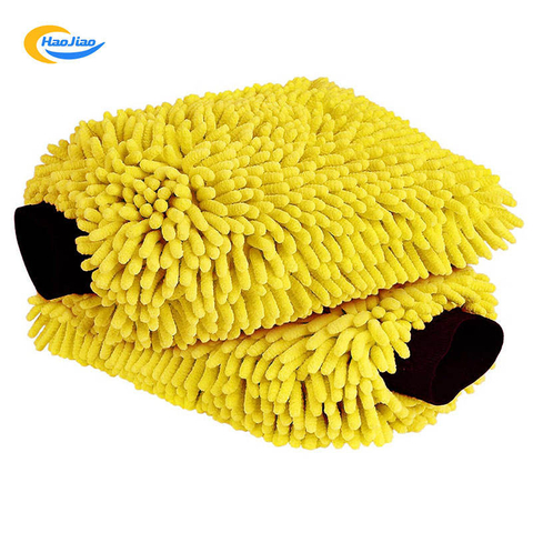 20x30cm Double Side Chenille Noodles Microfiber Wash Mitt Cleaning Glove Pad for Car Detailing Auto Detailing House Cleaning