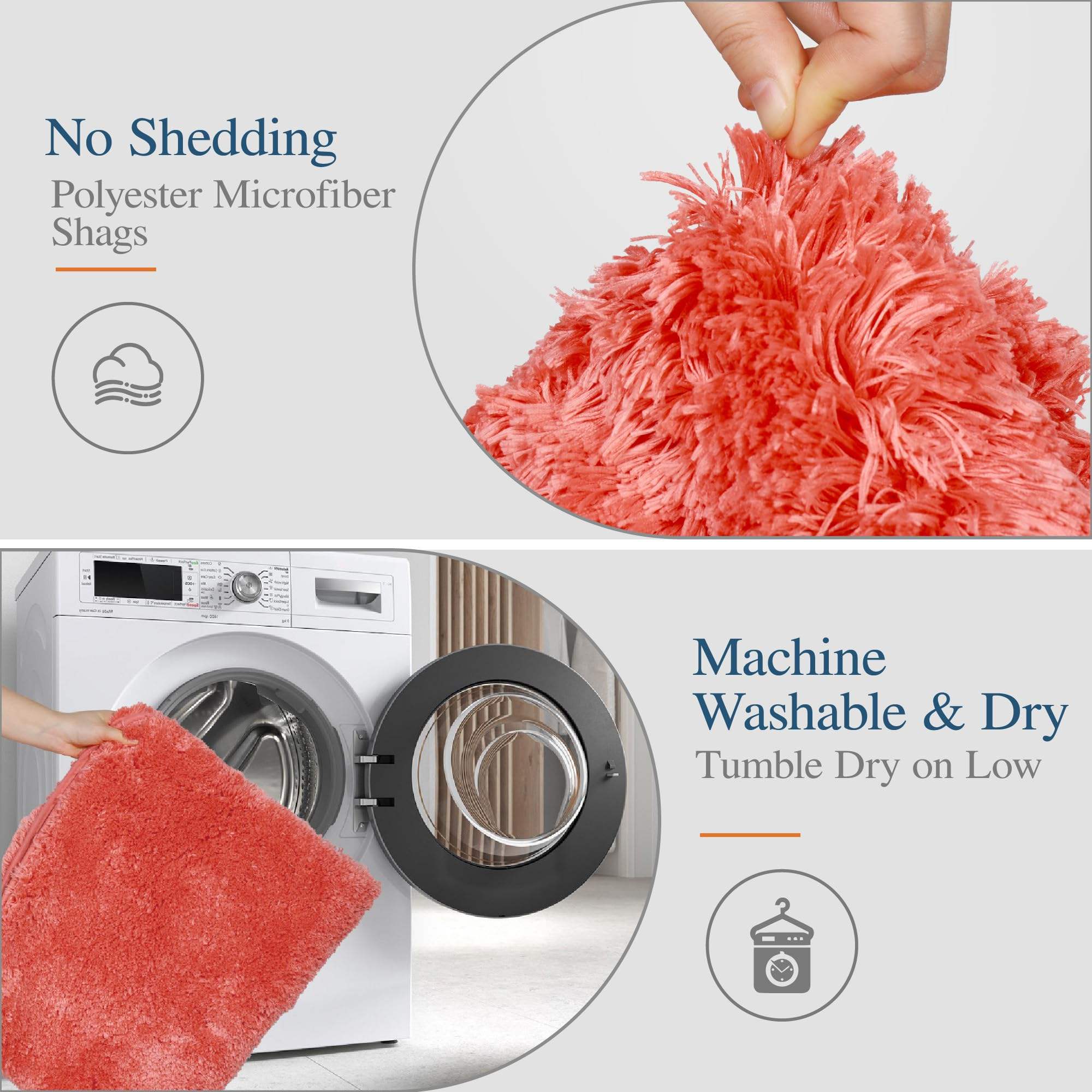 Washable Non Slip Blacking Bath Mat Luxury Shaggy High Water Absorbent And Anti Slip Bathroom Mat