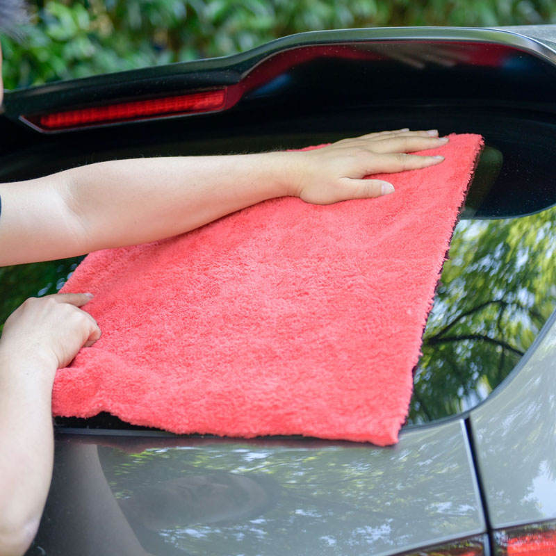 Edgeless Microfiber Cleaning Towel 450gsm 16*16 inch Blue Gray Orange Glass Wash Rag Detailing Drying Car Wash Microfiber Towel