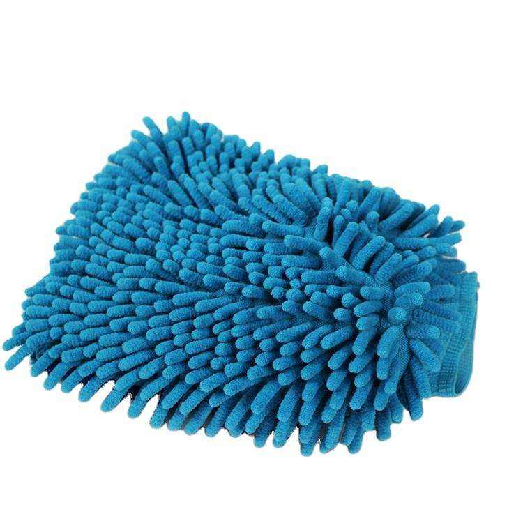 Custom Car Cleaning Gloves Chenille Coral Reversible Car Cleaning Gloves Absorbent Clean Stain Removal Car Wash Gloves
