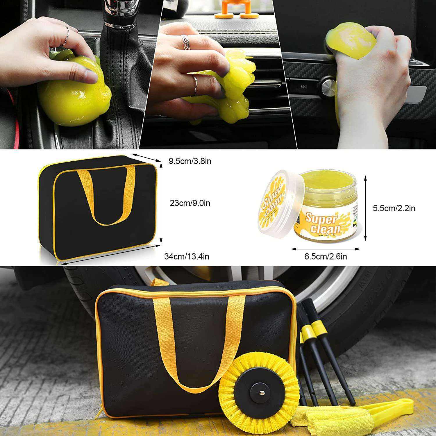 Customized Color Car Cleaning Kit High Quality Detailing Brush Kit Car Cleaning