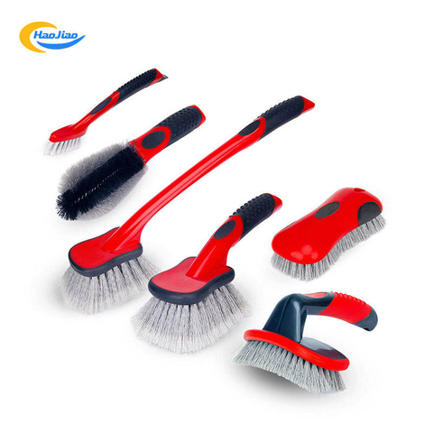 Long Soft Tire And Wheel Hub Cleaner Cleaning Detailing Alloy Car Wash Wheel Brush for Auto