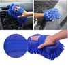 Microfiber Car Wash Pad Plush Chenille and Mesh Cleaning Sponge Auto Detailing Car Care Washing Pad Foam Sponge