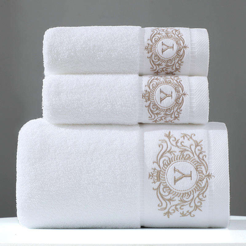 35*75 cm 70*140 cm custom logo package hand face bath towels sets 100% pure cotton 3 pieces towel set