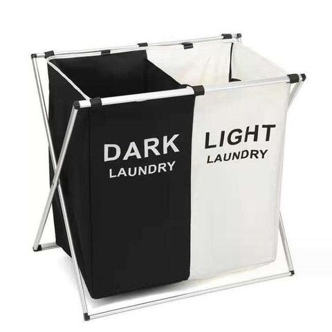 Foldable 150L Laundry Basket 3 Sections Large Dirty Clothes Laundry Bag Sorter for Bathroom