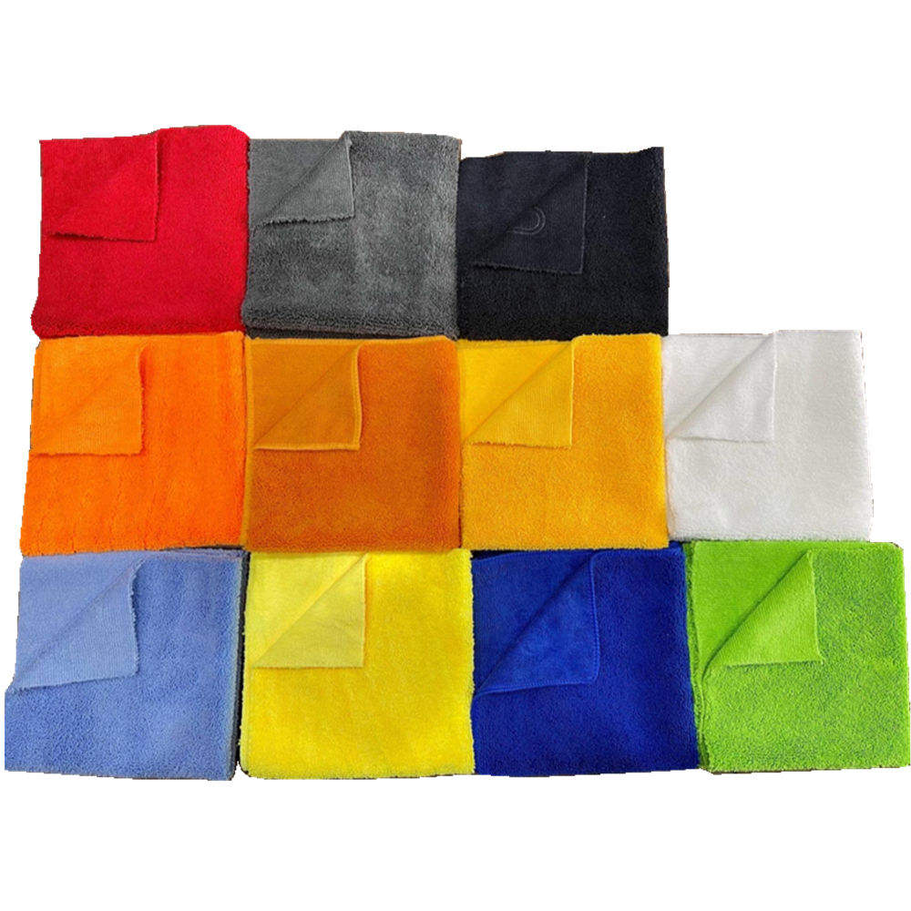 80% Polyester 20% Polyamide Edgeless MicroFiber Car Kitchen Towel Super Absorbent Long Pile Microfiber Drying Cloth