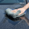 Coral Fleece Microfiber Cleaning Cloth Car Washing Towel Natural Cut Edge Towel Soft Absorbent Household Cleaning Towel