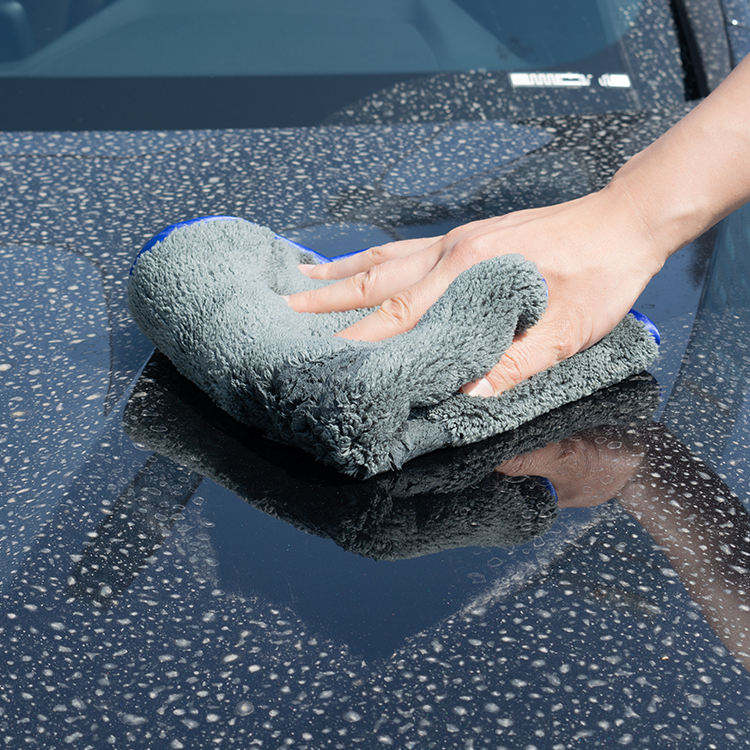 Coral Fleece Microfiber Cleaning Cloth Car Washing Towel Natural Cut Edge Towel Soft Absorbent Household Cleaning Towel