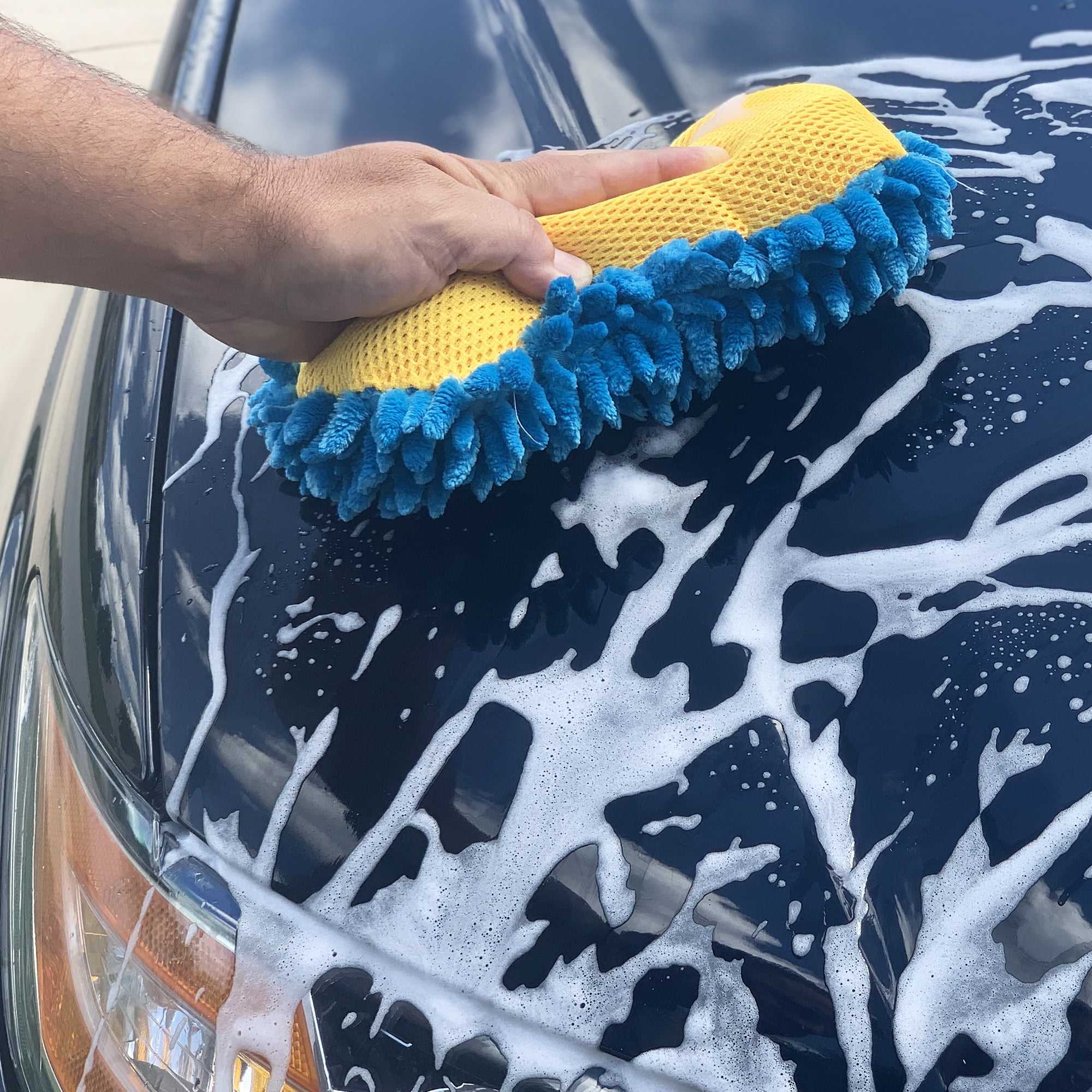 Car Washing Mitt Home Microfiber Hand Sponge Chenille Cleaning Dusting Cloth