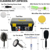 25Pcs Microfibre Car Wash Cleaning Tools Set with Storage Box Towels Applicator Pads Sponge Wheel Brush Car Accessories