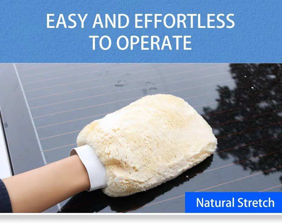 Waterproof Car Wash Microfiber Gloves Soft Thickened Wool Plush Car Cleaning Mitt Double-faced Glove Car Wash Supplies