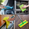 Promotional 300gsm 350gsm 400gsm Wipe Water Absorbing Small Square Car Washing Cleaning Polyester Microfiber Towel Cloth