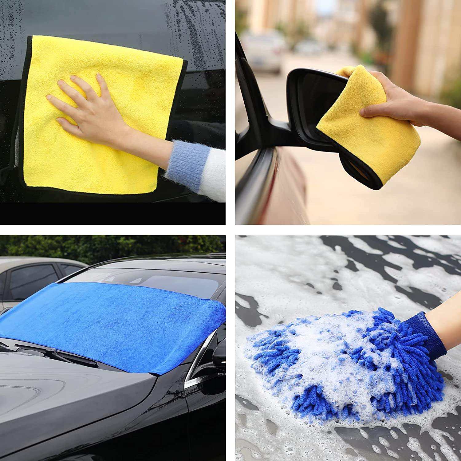 26Pcs in 1 Interior Car Care Wash Accessories Cleaning Detailing Tools Kit Set with Storage Box Snow Shovel Microfiber Cloths