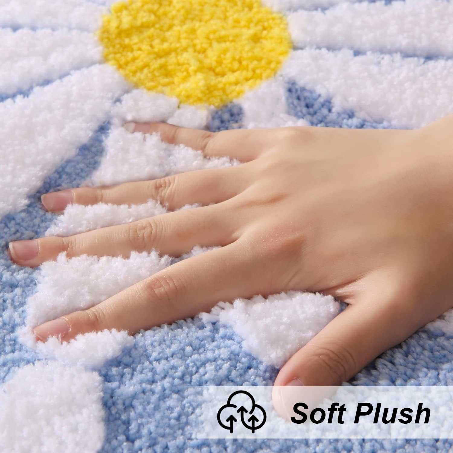 Promotional High Quality Fashionable Design Non-Slip Super Absorbent Washable Decoration Bath Mats