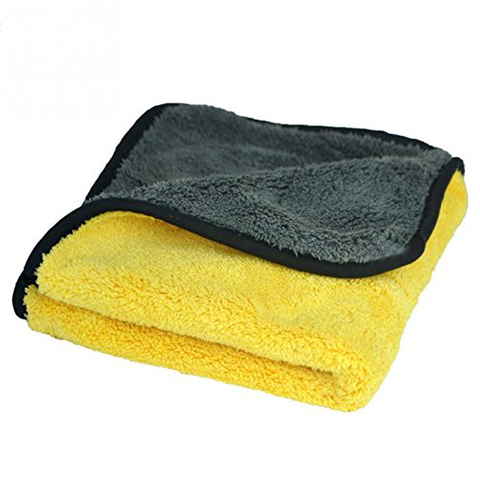 China Whosale 1200gsm Plush Car Buffing Polishing Towel Microfiber Cleaning Cloth