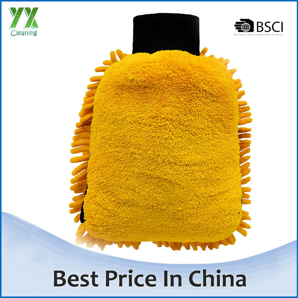 eco-friendly guantes microfiber chenille car wash cleaning mitt