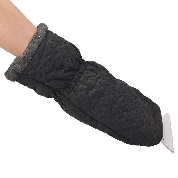 Car Windshield Cleaner Warm Winter Snow Removal Plastic Mitt Customizable Waterproof Gloves Glove With Ice Scraper
