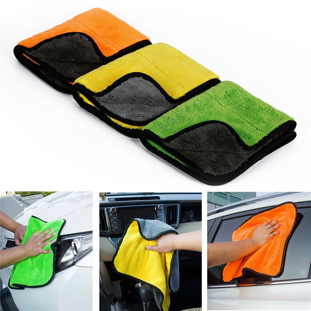 China Supplier 800gsm Super Thick Plush Microfiber Car Cleaning Cloth