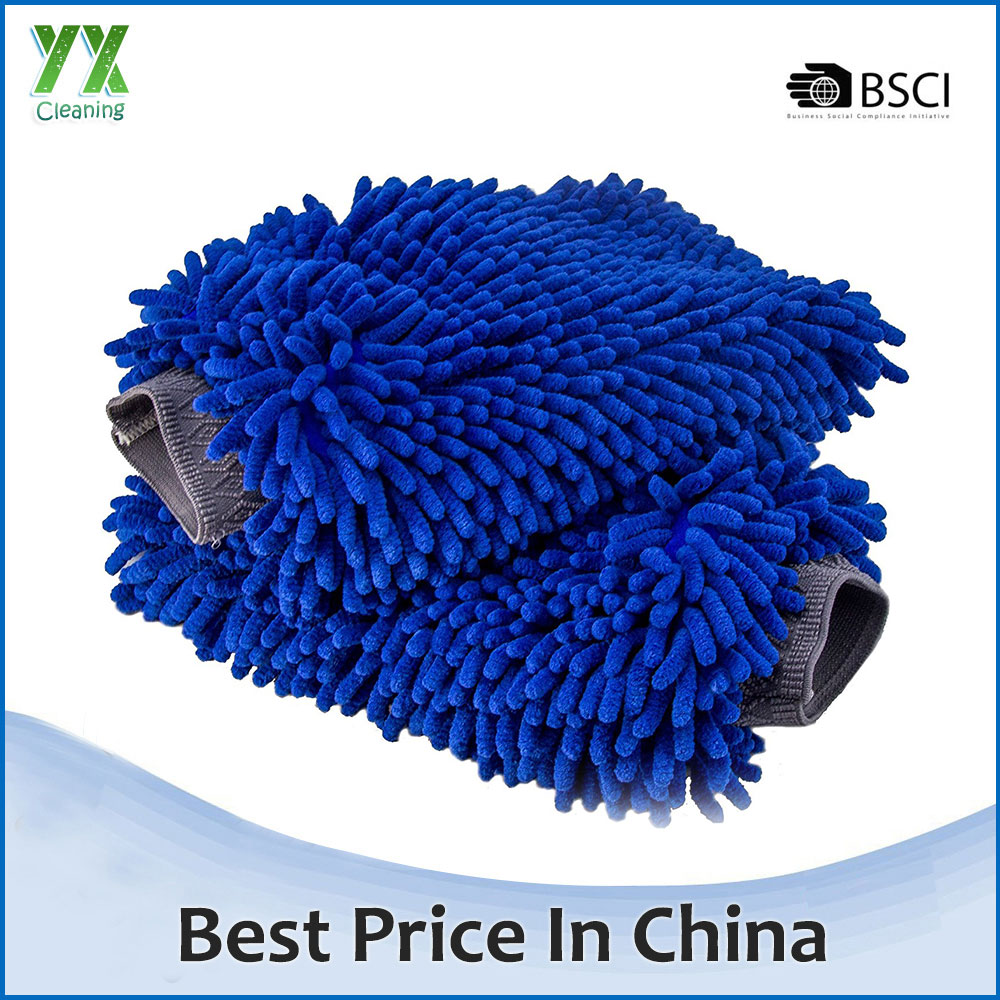 Absorbent Double-Sided Microfiber Chenille Wash Cleaning Mitt Glove