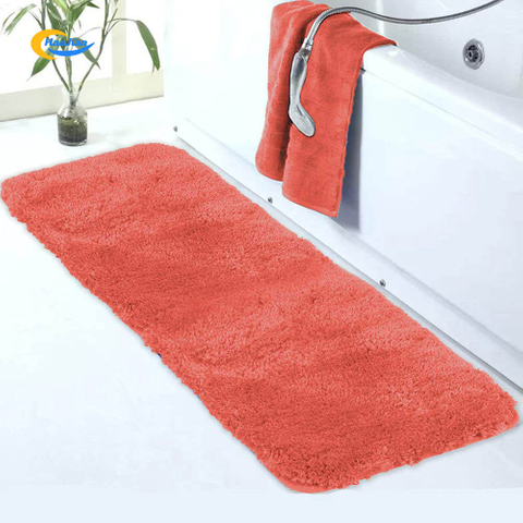 Washable Non Slip Blacking Bath Mat Luxury Shaggy High Water Absorbent And Anti Slip Bathroom Mat