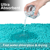 Grey 2 Pieces Bathroom Rug Set Ultra Soft Non Slip Absorbent Chenille Mat Plush Mats for Tub Shower
