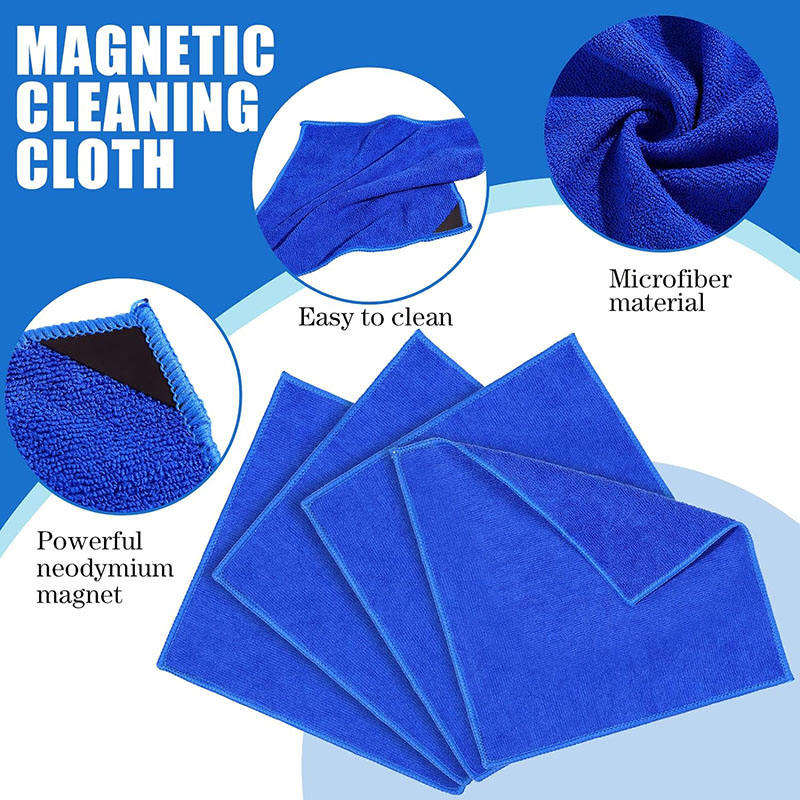 Magnet Microfiber Towel For Car Hair Bath Kitchen Magnetic Microfiber Cleaning Cloths Kitchen Towels