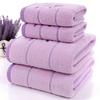 3pcs/Set Luxury Lavender 100% Cotton Purple White Towel Set Toalhas De Banho 1pc Bath Towel Brand 2pc Face Towel Bathroom