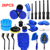 Pexmientas 21PCS Car Care Cleanings Car Detailing Brush Drill Washing Brush Set Buffing Sponge Pads Car Cleaning Tools Kit