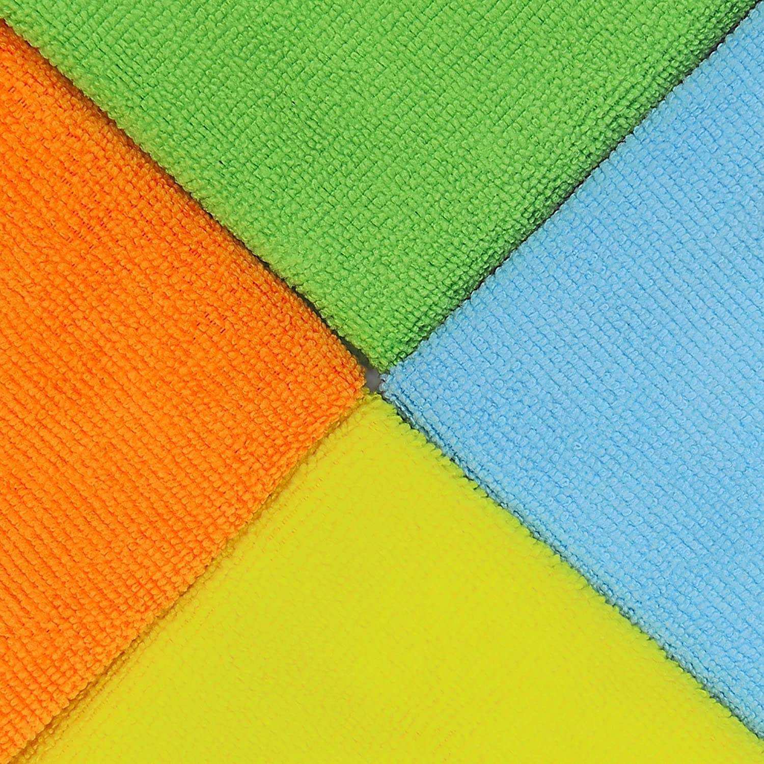 Custom Microfiber Cleaning Cloth Absorbent Long And Short Pile 40*40cm Edgeless Car Wash Towel Rags Kitchen Towel