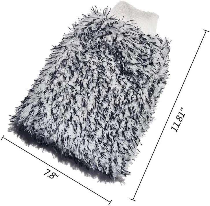 Small Monster Microfiber Car Wash Glove 2 Pack Mixed Color Premium Microfiber Car Wash Mitt Car Cleaning Glove