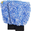 Custom Car Wash Mitt Auto Detailing Microfibre Microfiber Car Cleaning Wash Mitt Glove Coral Car Wash Mitt