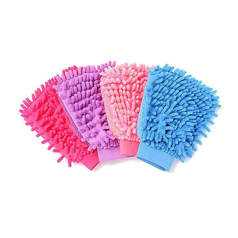 House Cleaning Microfiber Car Detailing Washing Gloves Wash Drying Mitts for Car Cleaning Blue