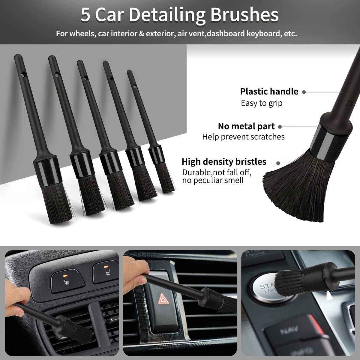 Factory Direct 23Pcs Car Detailing Brush Wash Kit Auto Detailing Cleaning Kit Engine for Wheel Clean Set
