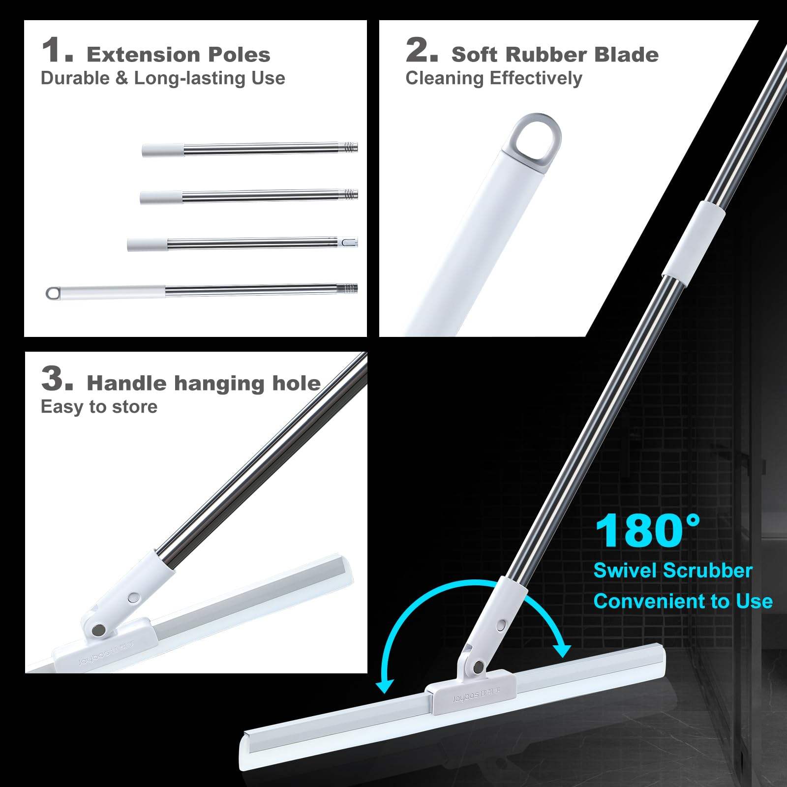 Silicone Scraper Broom Magic Wiper High Place Glass Wiper Floor Mop Household Bathroom Sweeping Water