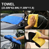 10pcs Portable Car Wash Kit with Bag Microfiber Cloth Wash Mitt Tire Brush Auto Care Tools Set