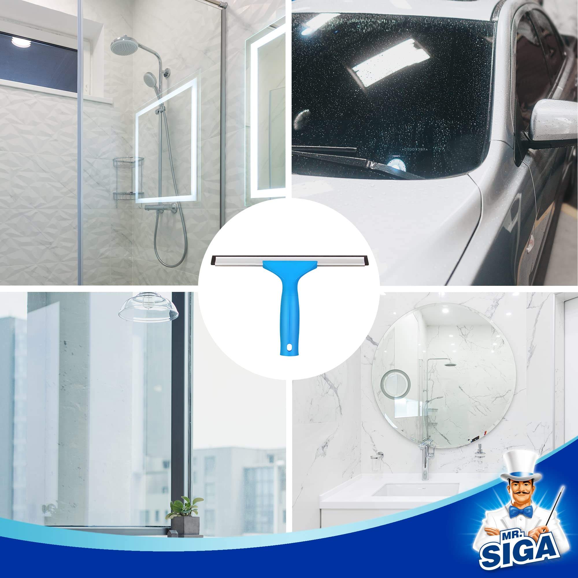 35cm 14inch Light Weight Window Washer And Squeegee With 120cm Long Handle for Window And Glass Cleaning