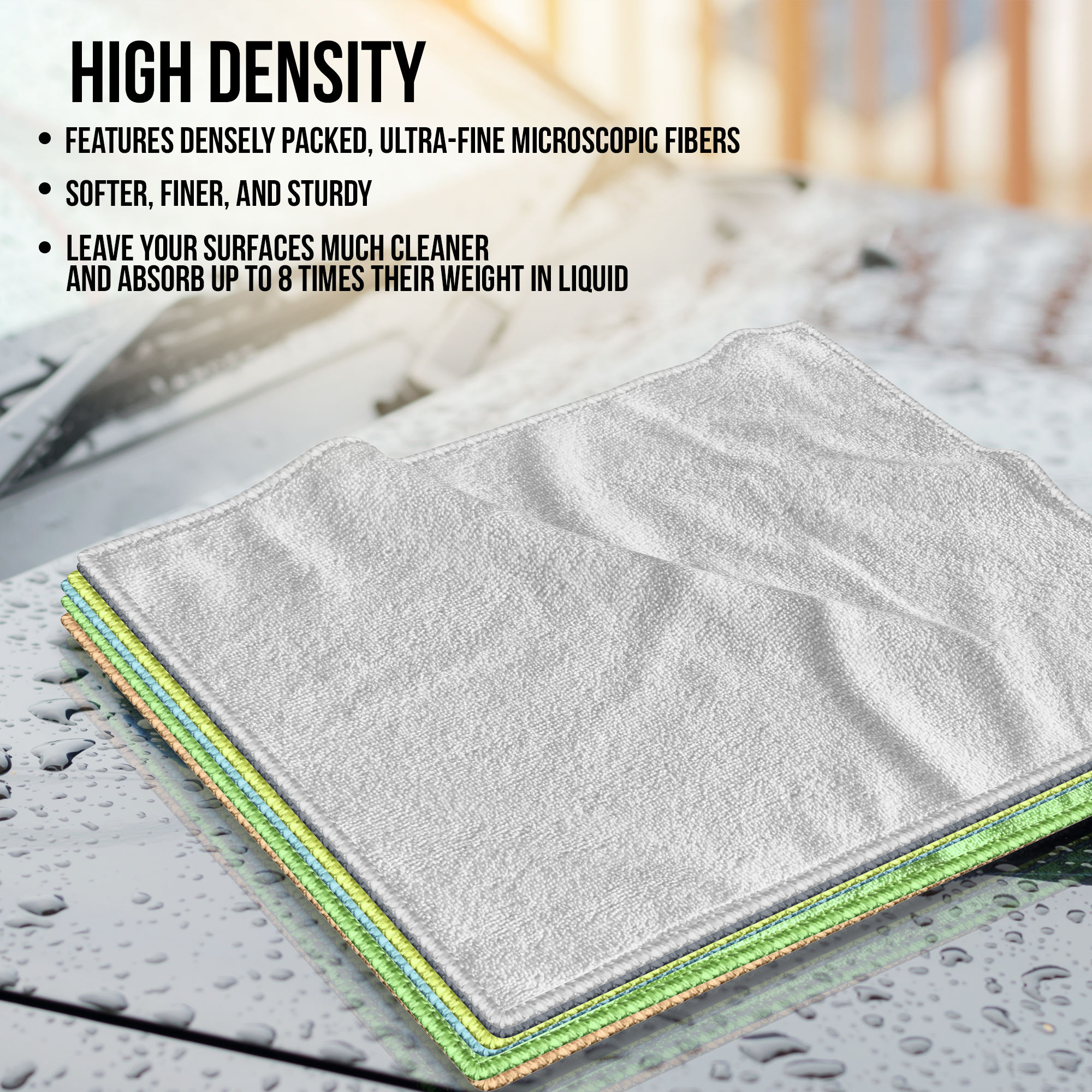 Super Absorbent Quality Car Detailing Microfiber Towel 300gsm 400gsm Rags Multipurpose Cleaning Cloth