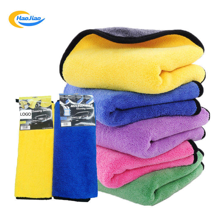 Custom High Quality Thicken Quick Dry 800gsm Microfiber Car Towel Cleaning Cloth Wash Towel for Car