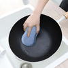 Double Sides Kitchen Microfiber Household Cleaning Dish Washing Sponge Washable Cleaner Brush