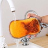 Double Sides Kitchen Microfiber Household Cleaning Dish Washing Sponge Washable Cleaner Brush