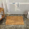 Anti Slip Bathroom Wooden Mats Environment Friendly Fast Drying Bathroom Square Bamboo Shower Mat