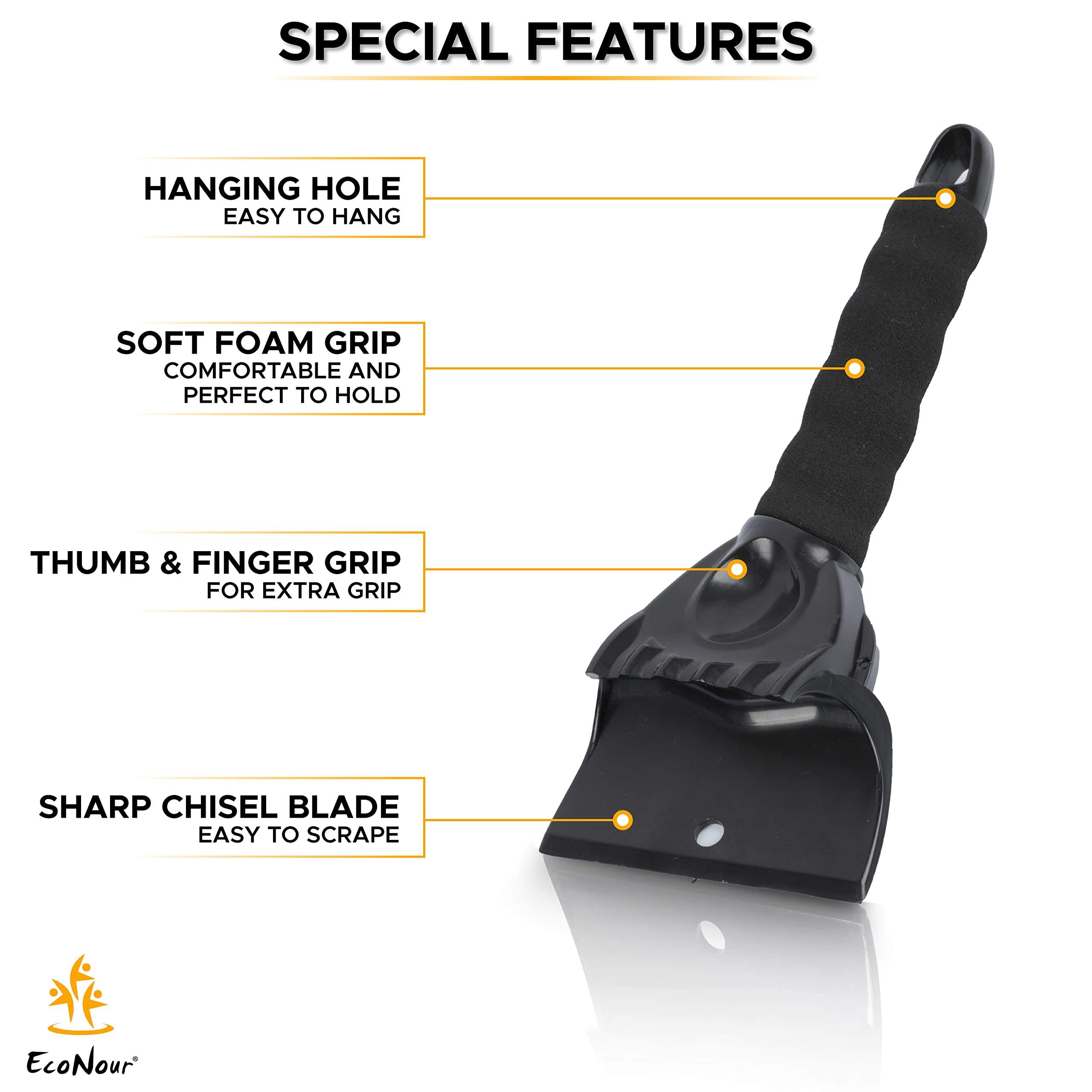 Waterproof Warm Non-slip Blade Winter Snow Removal Ice Tool Non Scratch Car Window Cleaning Scraper